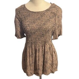 URBAN ROMANTICS animal print top size large